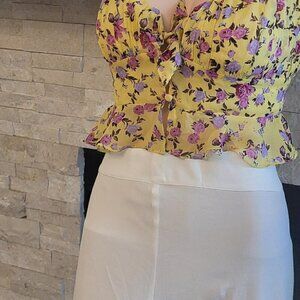 Beaumont Yellow Foral Top